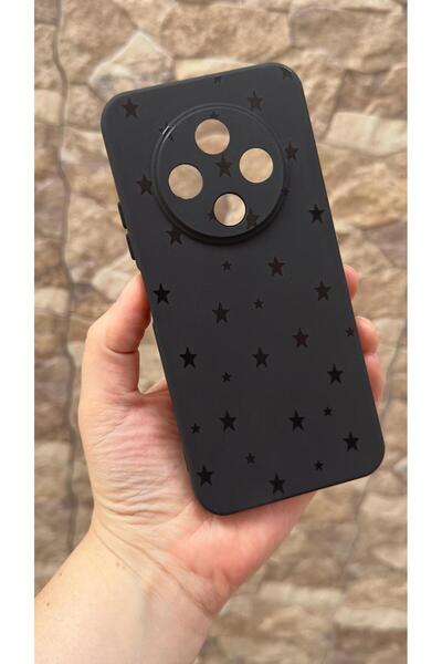 Vip Case TECNO SPARK 30C Uyumlu Mini Siyah Yıldız Desenli Silikon Darbe Emici...