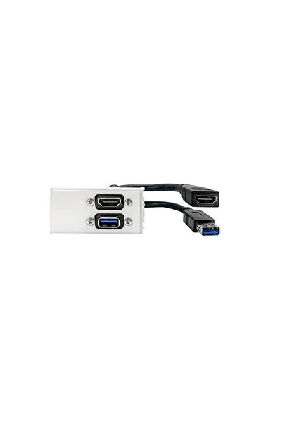 VivoLink WI221295 priză HDMI + USB A Alb