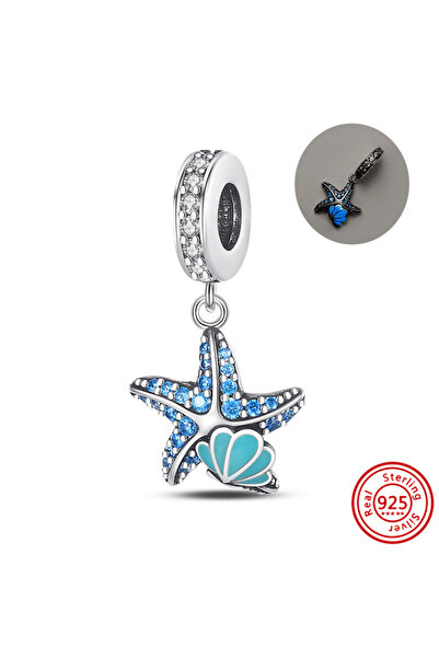 Choice82 QT252 Original 925 Sterling Silver Ocean Series Starfish pendant DIY...