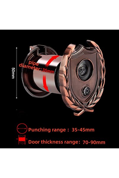 Choice 70-90MM 220 Degree Door Viewer HD lens Wide Angle Peephole Security Hi...