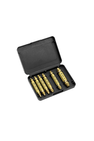 choice2 Gold 6pcs Damaged Screw Extractor Set HSS Drill Bit Stripped Broken R...