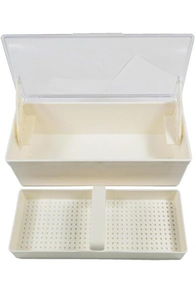 Choice1 WHITE 1pc Dental Instrument Sterilization Box with Lid Lift Basket Pl...