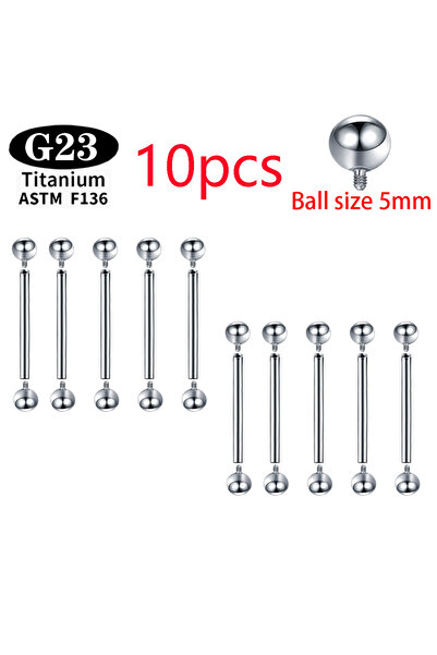 Choice11 1.6x16x5mm 10 قطع 2/5/10 قطع/مجموعة باربلز مستقيمة بخيط داخلي من الت...