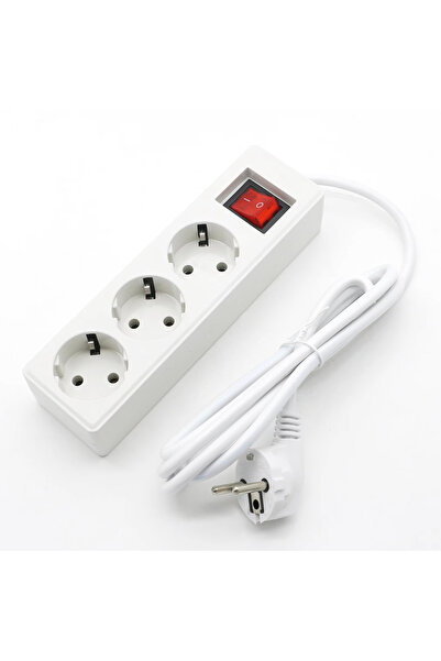 Choice 2M 3-Pin Power Strip EU Extension Socket with ON/OFF Switch 2/3/4 Mult...