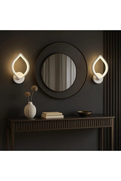 Elektroyou MS53005-1 Beyaz Mimari 3 Renk Ledli Modern Aplik-Takım 2 Adet