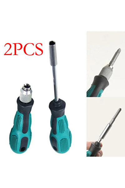 Choice 2Pcs 1/4 Inch Hexagonal Screwdriver Bit Holder Handle Set Quick Releas...