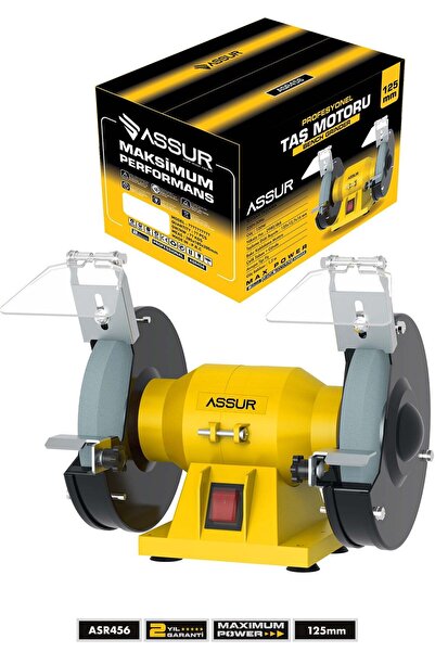 ASSUR 125mm Zımpara Balta Bıçak Bileme Makinesi Taş Motoru Tezgah Üstü Taşlam...