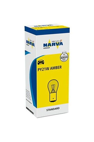 Narva Bec semnalizare PY21W-halogen, culoare galben Soclu: BAU15s, Putere: 21...