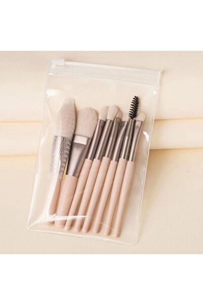 Choice7 beige 8Pcs Mini Macaron Soft Makeup Brushes Set, Portable Beginner Be...