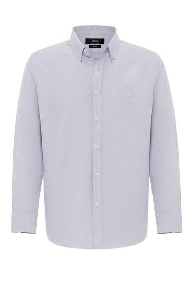 S13 Store Yaka Düğmeli Slim Fit Erkek Gömlek