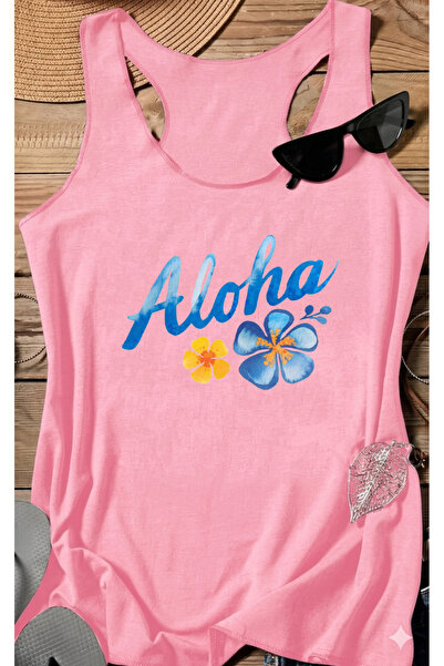 FAVORİST Μπλουζάκι SWIMMER Model ALOHA με στάμπα RELAX