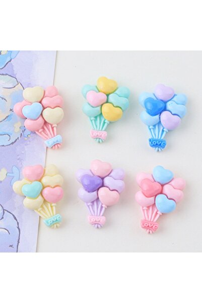 Choice6 Mixed 10Pcs New Cute Resin 18*24mm Mini Cartoon Balloon Series Flat B...