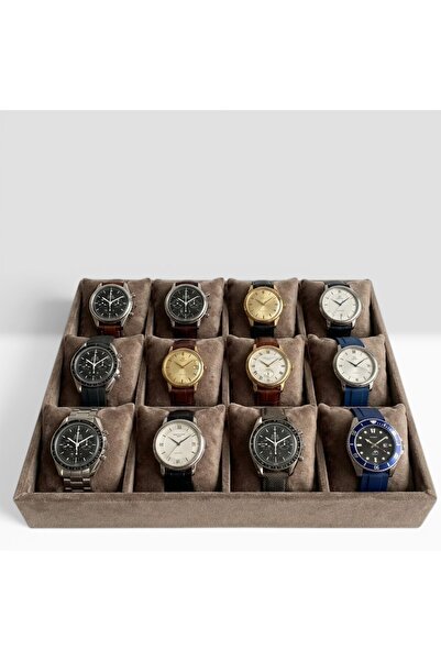 STAND MARKET 12-Piece Watch & Bracelet Organizing Tray Light Brown – Padded C...