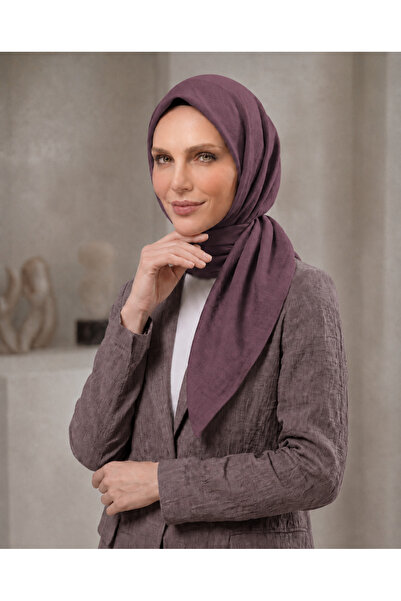 Wega Moda Soft Linen Scarf Women's Hijab Scarf Plain Lightweight Breathable S...