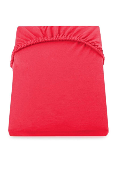 Studio Casa Mally Home Yuny Stretchy Sheet, 160 x 200 + 25 cm, Cotton, Red
