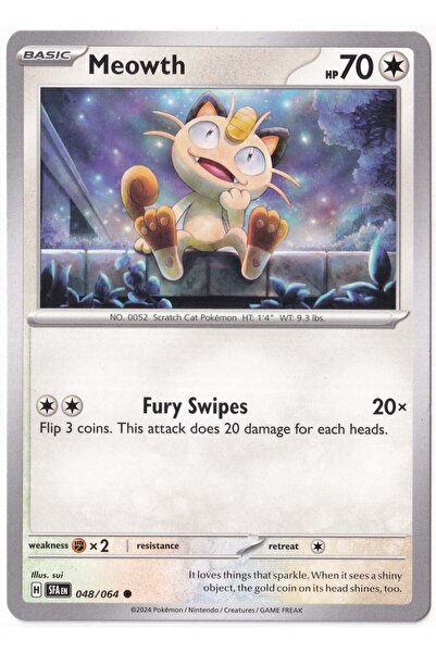 Pokemon Meowth 048/064 - Shrouded Fable - Kartı (Mint)