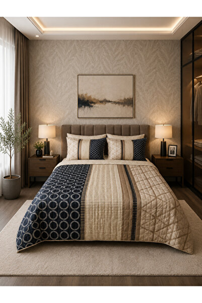 AYBERK HOME TEXTİLE Velora Premium Four Seasons Quilted Double Duvet Cover Se...