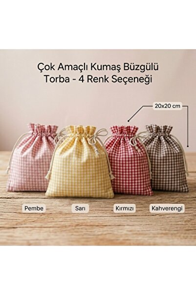 Doğa teks home Pötikare Desenli Çok Amaçlı Kumaş Kese