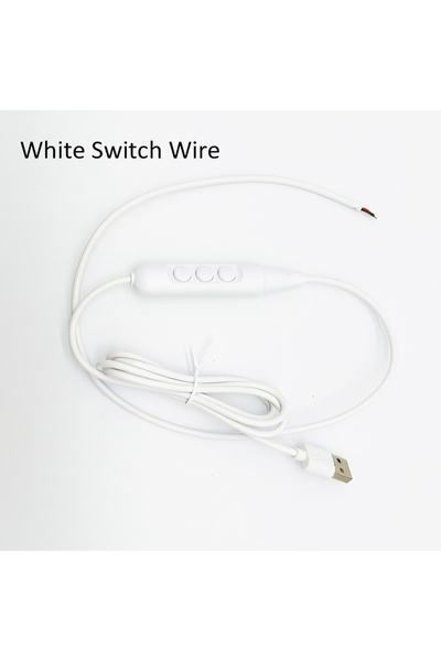 Choice5 1pcs White Switch Wire USB 5V mini 3keys Dimming Switch Wire LED Stri...