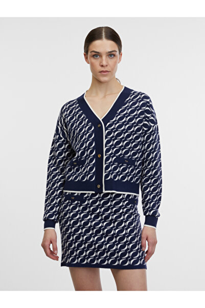 ORSAY Dark blue women's patterned cardigan
