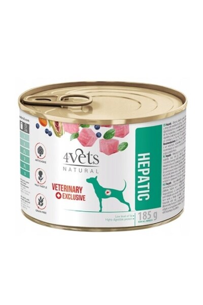 4vets Hepatic Dog - hrană umedă pentru câini - 185 g