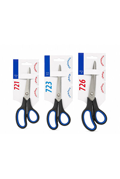 DANACI KIRTASİYE Büyük Boy Ergo 3 Lü Makas Seti (20-21-25 cm)