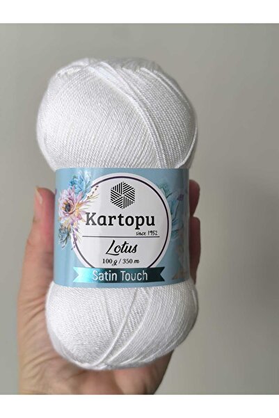 Kartopu Lotus Hand Knitting Yarn 100 Gr K010 White Lot 72465