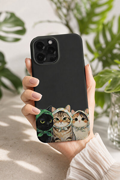 KILIFOLOG iPhone 11 Pro Max Uyumlu Lansman Silikon Sevimli Kedi Desenli Darbe...