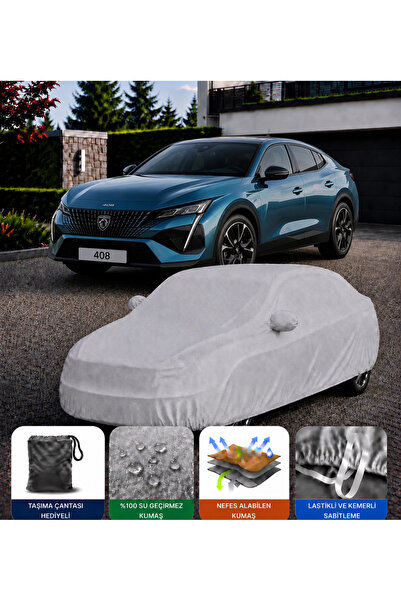 COCEM Peugeot 408 Premium Araç Brandası Su Geçirmez UV Korumalı Tam Koruma Gr...