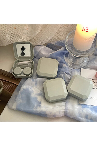 choice2 Light green 1PC Candy Color Contact Lenses Box Solid Color Portable C...