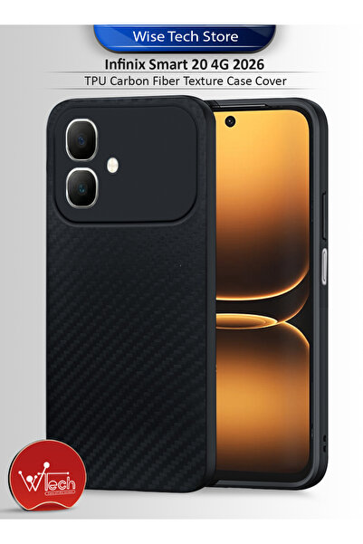 Wtech Infinix Smart 20 4G 2026 TPU Carbon Fiber Texture Case Cover