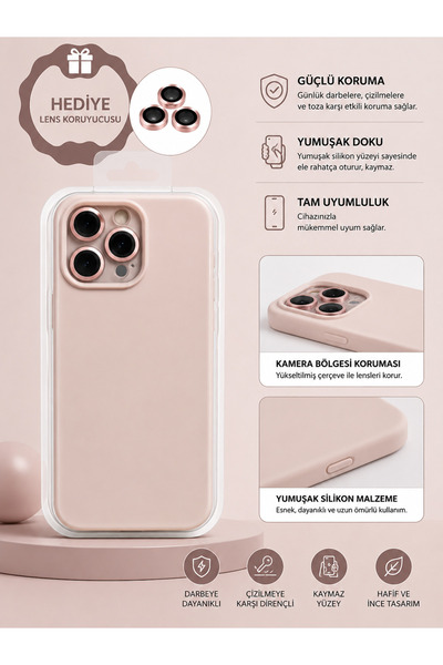 HYPERSOFT Iphone 14 Pro (6.1 inç) Uyumlu İçi Kadife Dışı Leke Tutmaz Premıum ...