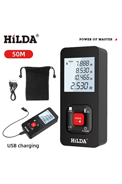Choice جهاز قياس المسافة بالليزر HILDA 50m CJ390، مقياس مدى 50م/100م/120م، جه...