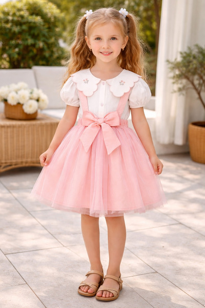 Cumino Girl's Shirt / Salopet Dress
