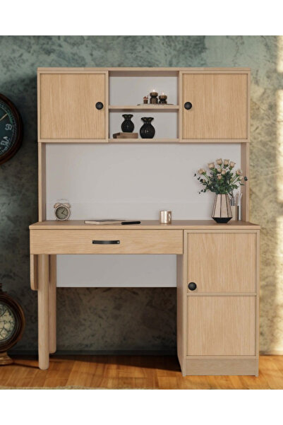 miracool Kitaplıklı Çalışma Masası / Komple MDF / Şık Tasarım / Fonksiyonel