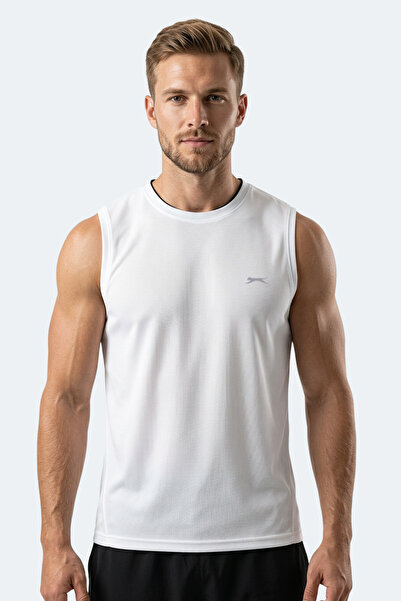 Slazenger Ανδρικό αμάνικο λευκό μπλουζάκι HAZZAR I