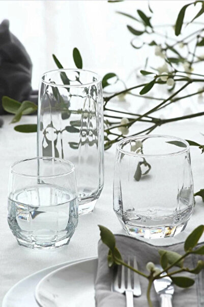 FARİKA Set de pahare (18 piese) 100% sticlă Dimensiune: 6,5 X 6,5 X 8 cm / 21...