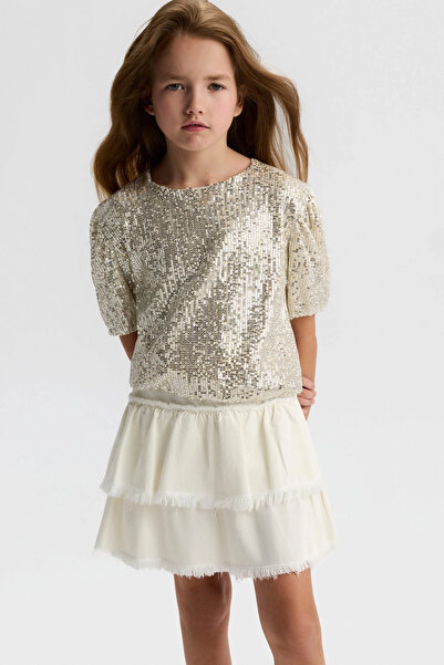 nk kids 8-14 Layered Skirt White