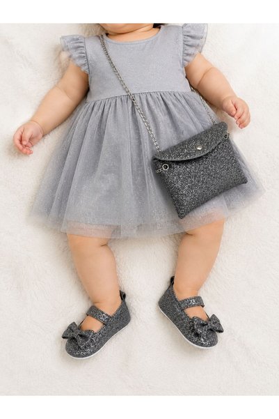 Che Sara Baby First Step Shoes and Bag Set Daily Stylish Combination Orthopedic Non-Slip Bottom Sole Noix Model