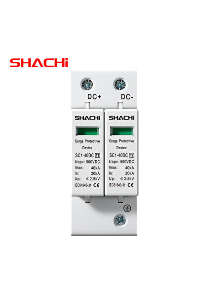 choice2 جهاز حماية من التيار المفاجئ SHACHI 2P DC بقدرة 500 فولت، جهاز حماية ...