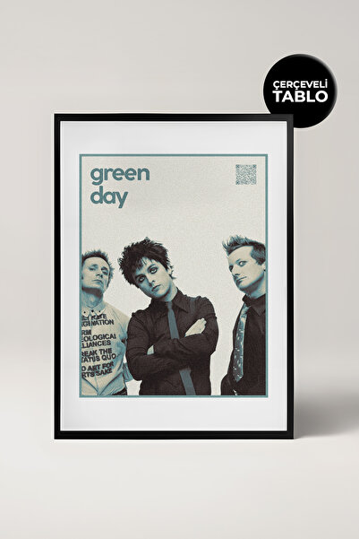 House Gorgeous Green Day QR Code Music's Giants Collection Tablou cu design î...