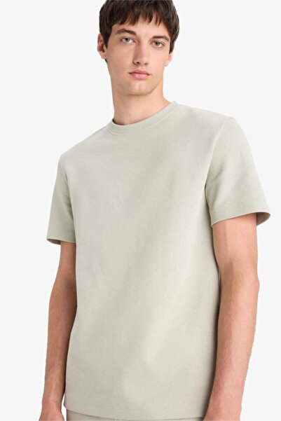 DeFacto Regular Fit Crew Neck Short Sleeve Cotton Heavyweight T-Shirt