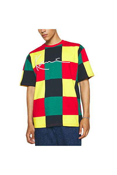 KARL KANI Tricou bărbătesc cu mânecă scurtă, model Signature Block, mărimea M