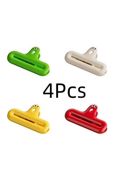 Choice 4Pcs 1/4 cartoon sealing clip moisture-proof snack fixing clip househo...
