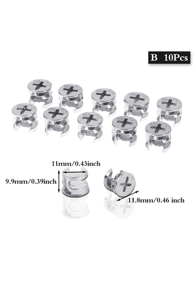 Choice1 style 2 10pcs Thickening Three In One Connector Eccentric Wheel / Har...