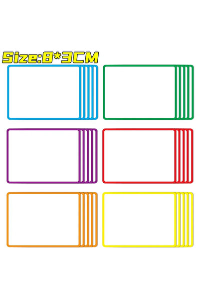 Choice4 50PCS Style-A(Mixed color) Blank Dry Erase Magnetic Labels Reusable N...
