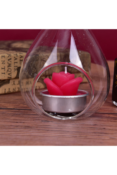 Choice Transparent Angel Glass Tea Light Candle Holder Home Party Decor Candl...