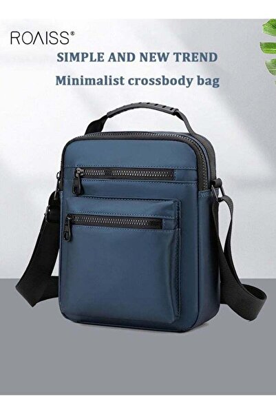 ROAISS Men's Oxford Crossbody, Square Sports Shoulder Bag with Adjustable Str...