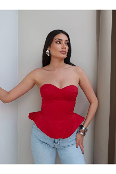 ESRAHELVACI Strapless Satin Bustier
