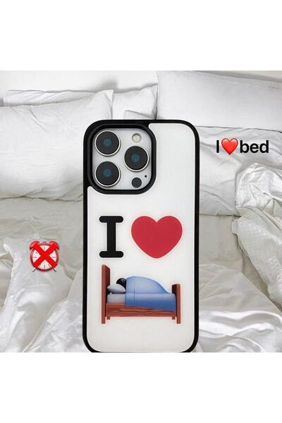 Choice14 جراب هاتف آيفون 13 ميني 1 بتصميم كوري لطيف بعبارة "أحب النوم" لهواتف...